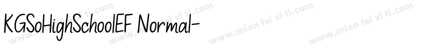 KGSoHighSchoolEF Normal字体转换